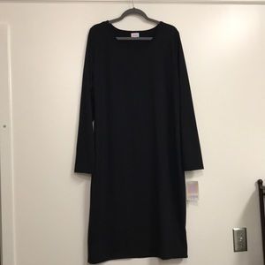 LuLaRoe Debbie dress in black, 3XL